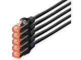 Описание и цена на лан кабел Digitus CAT 6 S/FTP patch cord 10m, 5 units, black