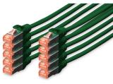 Digitus CAT 6 S/FTP patch cords 1m, 10 units, green - кабели и букси