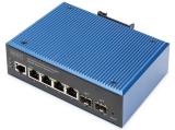 Digitus Industrial 6-Port L2 Gigabit Ethernet PoE Switch DN-651155 6 port Суичове RJ-45 Цена и описание.