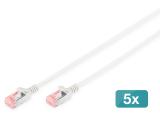 Digitus CAT 6 U/FTP Slim patch cords 10m, 5 pieces, grey снимка №2