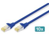 Digitus CAT 6A S/FTP patch cords 1m, 10 pieces, blue снимка №2