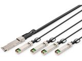 Digitus 40G QSFP+ to 4XSFP+ Direct Attach Cable 2m DN-81322 direct attach cable (DAC) кабели и букси SFP Цена и описание.