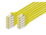 Digitus CAT 6A S/FTP patch cords 1m, 10 pieces, yellow - кабели и букси