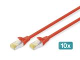 Digitus CAT 6A S/FTP patch cords 1m, 10 pieces, red снимка №2 Digitus CAT 6A S/FTP patch cords 1m, 10 pieces, red снимка №2