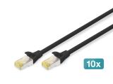 Digitus CAT 6A S/FTP patch cords 0.5m, 10 pieces, black снимка №2 Digitus CAT 6A S/FTP patch cords 0.5m, 10 pieces, black снимка №2