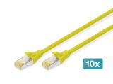 Digitus CAT 6A S/FTP patch cords 2m, 10 pieces, yellow снимка №2