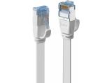 Lindy Cat 6A U/FTP Flat Network Cable 0.3m, White - кабели и букси