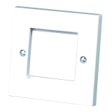 Brand-Rex Панел 80mm x 80mm Single Gang European Faceplate - 50mm x 50mm apature - White NEW - аксесоари