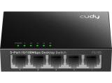 Cudy FS105, 5-ports 10/100 Mbps RJ 45, Метален корпус - Суичове
