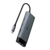 Нови модели и предложения за лан компонент TP-Link Хъб TP-LINK UH6120C, USB Type-C 6 в 1, 1 порт HDMI 4К NEW