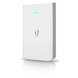 Ubiquiti Точка за достъп Ubiquiti U6-IW, WiFi 6, 1x GbE PoE in, 4x GbE за стена NEW - access point