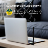 TP-Link Безжичен адаптер TP-LINK Archer T2U Plus, AC600, двулентов, USB 2.0, външна анте NEW снимка №2 TP-Link Безжичен адаптер TP-LINK Archer T2U Plus, AC600, двулентов, USB 2.0, външна анте NEW снимка №2