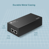 TP-Link PoE Инжектор TP-Link POE170S, IEEE 802.3af/at/bt, 2xGbE ports, 60W NEW снимка №5
