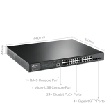 TP-Link Комутатор TP-LINK SG3428MP, 24x Gigabit  PoE+ порта + 4 SFP слота, L2+, 384W NEW снимка №2