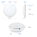 Ubiquiti Точка за достъп Ubiquiti U7-Pro, WiFi 7, 1x2.5GbE порт,6 GHz,без PoE адаптер NEW снимка №3