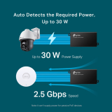 TP-Link PoE Инжектор, TP-Link, POE260S, 48VDC, 30W, 2x2.5G NEW снимка №6