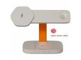 Canyon Wireless Charging Station Hexagon 310 3in1 LightGrey/Orange CNS-WCS310LGOR снимка №2