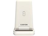 Canyon wireless charger WS-304 15W 3in1 Cosmic Latte CNS-WCS304CL снимка №3