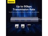 Baseus UltraJoy Series 4-in-1 USB-C Hub To USB 3.0 Extention - Grey снимка №3 Baseus UltraJoy Series 4-in-1 USB-C Hub To USB 3.0 Extention - Grey снимка №3