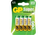 Описание и цена на Батерии и зарядни GP BATTERIES  SUPER LR6 AA 4 бр. в опаковка 
