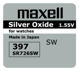 Описание и цена на Батерии и зарядни Maxell Бутонна батерия сребърна SR-726 SW /AG2/ 397/ 1.55V 