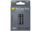 Описание и цена на Батерии и зарядни GP BATTERIES  Акумулаторна Батерия R03 AAA 850mAh NiMH RECYKO+ PRO до 1500 цикъла 2 бр. в опаковка 