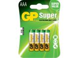 Батерии и зарядни GP Batteries Алкална батерия SUPER LR03 AAA 4 бр. в опаковка