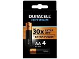 Описание и цена на Батерии и зарядни DURACELL Алкална батерия OPTIMUM LR6 /4 бр. в блистер/ 