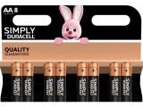 Батерии и зарядни DURACELL Алкална батерия LR6 AA 8pk SIMPLY MN1500