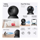TP-Link Камера TP-Link Tapo C201, Pan/Tilt, 1080p, ден/нощ до 9м., Micro SD, черна NEW снимка №2 TP-Link Камера TP-Link Tapo C201, Pan/Tilt, 1080p, ден/нощ до 9м., Micro SD, черна NEW снимка №2
