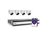 Описание и цена на аксесоари Abus complete set with hybrid video recorder and 4 analogue mini-dome cameras TVVR33842D